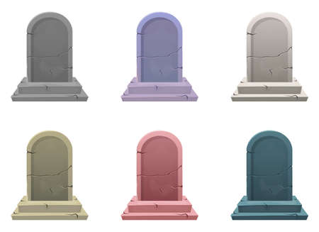Grave stone vector design illustration isolated on white backgroundのイラスト素材