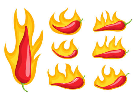 Spicy pepper vector design illustration isolated on white backgroundのイラスト素材