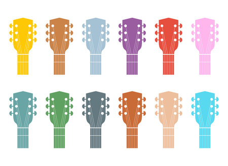Guitar head vector design illustration isolated on white backgroundのイラスト素材