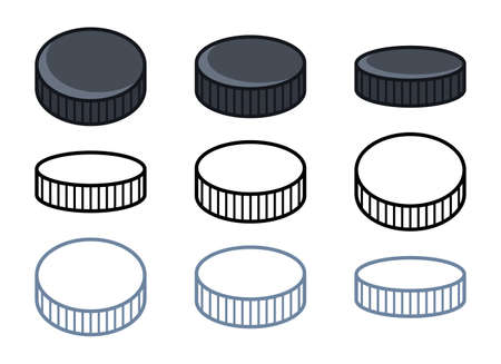 Hockey puck vector design illustration isolated on white backgroundのイラスト素材