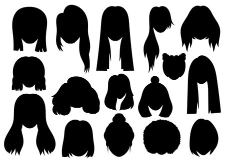 Woman hair vector design illustration isolated on white backgroundのイラスト素材