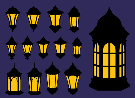 Vintage lamp vector design illustration isolated on backgroundのイラスト素材