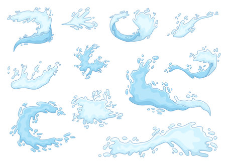 Water splash vector design illustration isolated on backgroundのイラスト素材