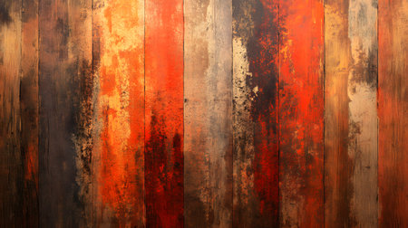 A wood grain background with red and brown colors. The background is a mix of different shades of...