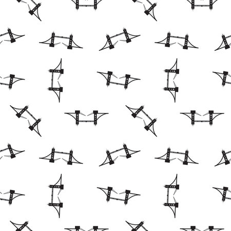 london tower bridge seamless patternのイラスト素材