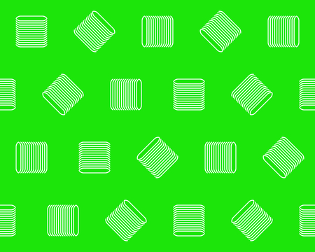 geometric bin seamless pattern green and whiteのイラスト素材