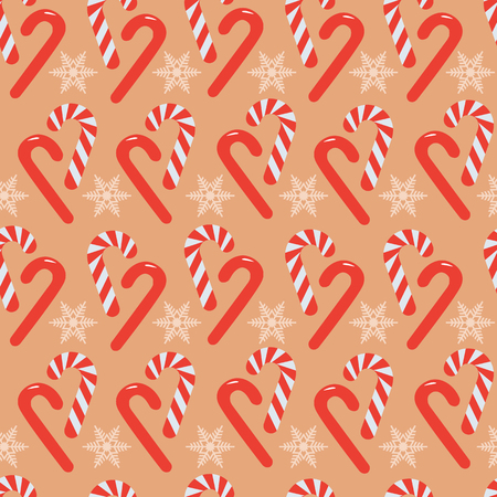 Christmas candy stick seamless pattern background. Perfect use for wallpaper, fabric, wrapping paper, gift-wrap, packaging and many more surfaces specially for christmas.のイラスト素材