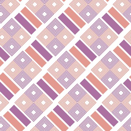 Vector geometrical square boxes and lines seamlessのイラスト素材