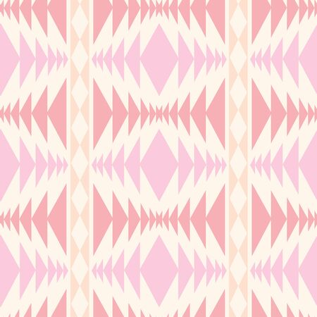 Vector pastel pink, peach tribal geometric