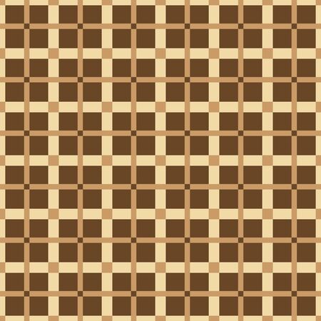 Vector brown check Tartan, Plaid seamless pattern background. Perfect use for woven fabric,...