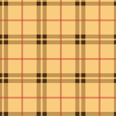 Vector brown check Tartan, Plaid seamless patternのイラスト素材
