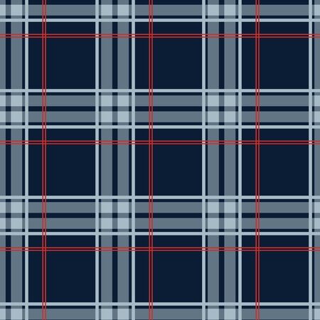 Vector blue, grey and red check Tartan, Plaidのイラスト素材