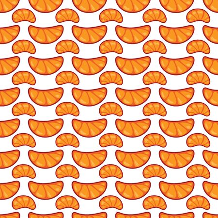 Vector peeled ornage pieces horizontal lines seamless pattern backgroundのイラスト素材