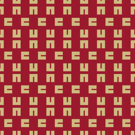 Vector golden colored geometric block seamless pattern backgroundのイラスト素材
