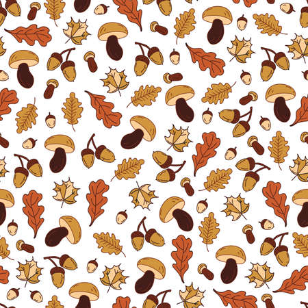 Vector Thanksgiving elements repeat pattern background. Vector illustrationのイラスト素材