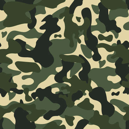 Vector military camouflage repeat seamless pattern background. . Vector illustration. Great use for military fabric, army dress, theme dressmaking, etc.のイラスト素材