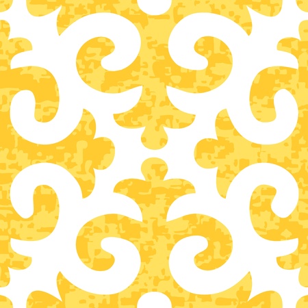 Seamless Shyrdak Fleur de Lis Background Pattern のイラスト素材
