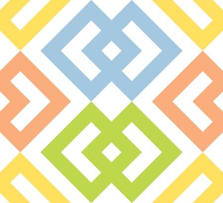 Seamless Interlocked Squares and Arrows Geometric Background Pattern のイラスト素材