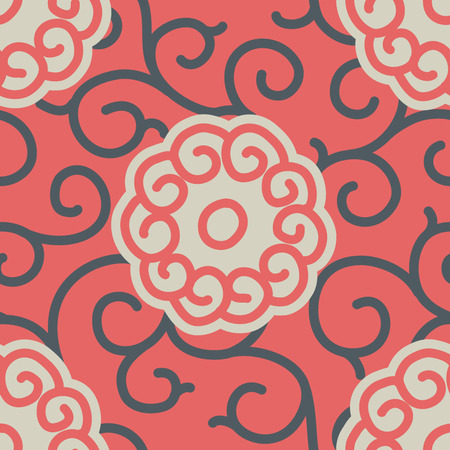 Traditional Japanese Fabric Seamless Background Pattern のイラスト素材