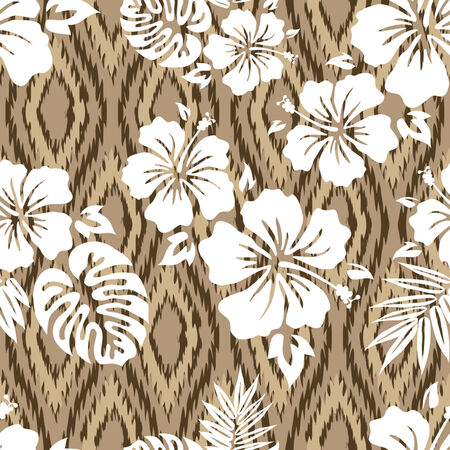 Aloha Shirt Seamless Background Pattern のイラスト素材