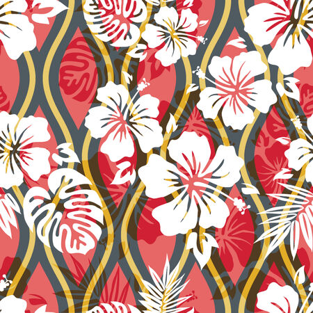 Aloha Shirt Seamless Background Pattern のイラスト素材
