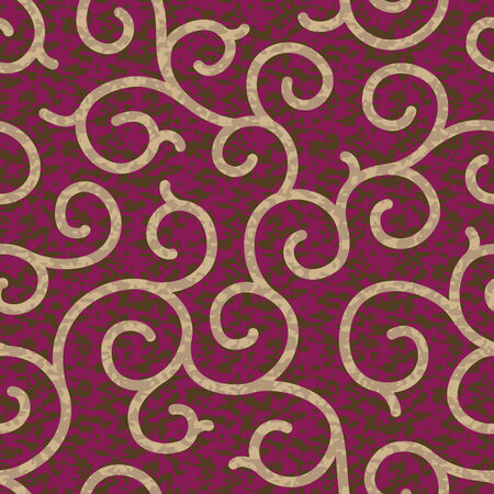 Oriental Swirl Loop Seamless Background Pattern のイラスト素材