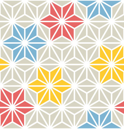 Hexagon Starburst Lines Geometric Seamless Backgroundのイラスト素材