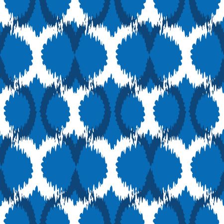 Seamless Ikat Ogee Background Pattern のイラスト素材