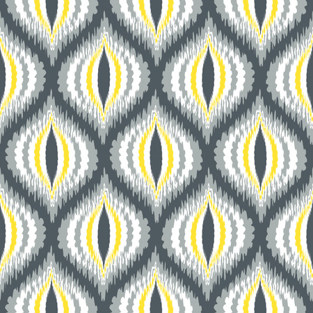 Seamless Ikat Ogee Background Pattern のイラスト素材