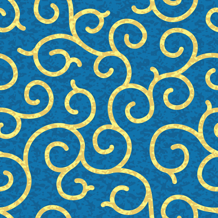 Swirly Vine Karakusa Seamless Background Patternのイラスト素材