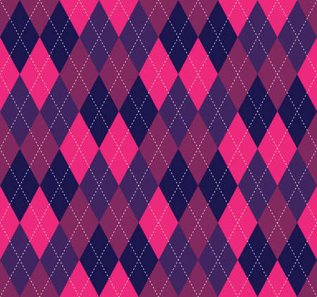 Pink and Purple Argyle Diamond Repeat Patternのイラスト素材