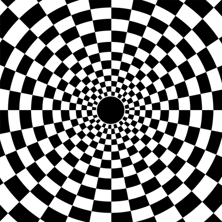 Checkered radial circle pattern background vector illustration.のイラスト素材