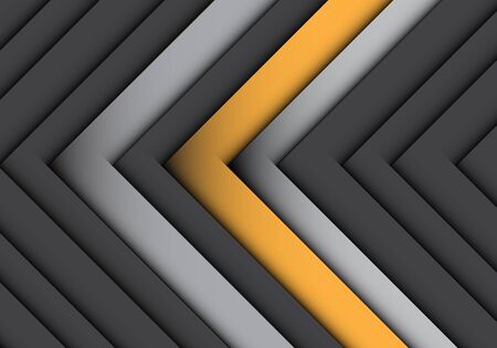 Abstract yellow gray arrows pattern background texture vector illustration.のイラスト素材
