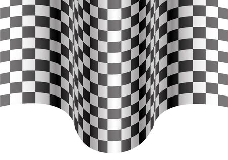 Checkered flag wave on white design race championship background vector illustration.のイラスト素材