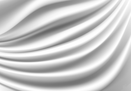 White fabric satin wave luxury background vector illustration.のイラスト素材