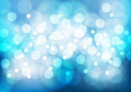 Abstract white blue bokeh light background vector illustration.のイラスト素材