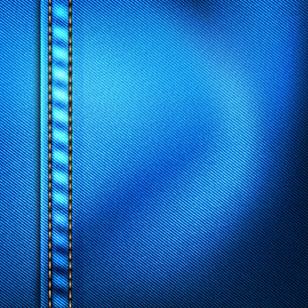 Blue jeans denim fabric background texture vector illustration.のイラスト素材