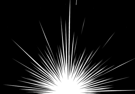 Abstract radial light speed zoom for comic background vector illustration.のイラスト素材