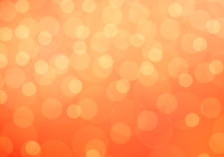 Abstract yellow blur light bokeh on orange background vector illustration.のイラスト素材