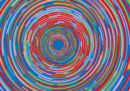 Abstract colors circle lines on blue design modern background vector illustration.のイラスト素材