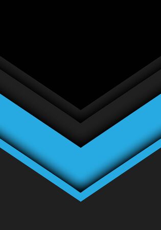 Abstract blue gray arrow with black blank space design modern futuristic background vector illustration.のイラスト素材