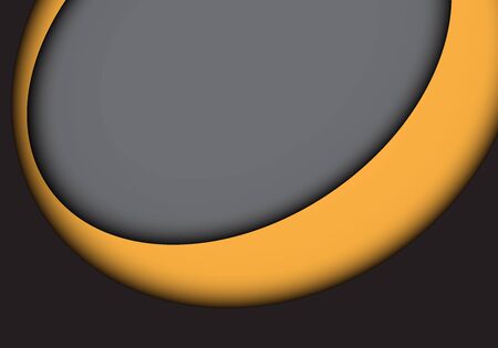 Abstract yellow curve line on gray blank space design modern futuristic background vector illustration.のイラスト素材