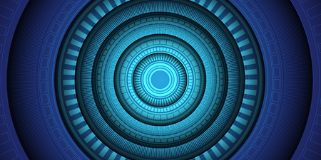 Abstract blue circle light power energy technology design modern futuristic background vector illustration.のイラスト素材