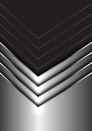 Abstract silver arrow direction on dark gray design modern futuristic background vector illustration.のイラスト素材