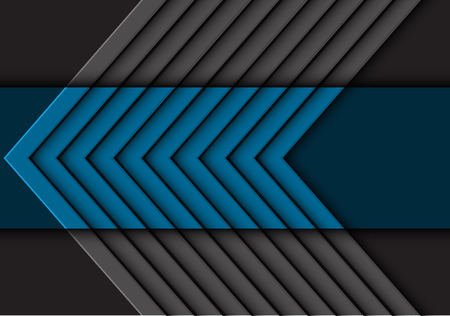 Abstract blue gray arrow pattern on dark design modern futurisitc background vector illustration.のイラスト素材