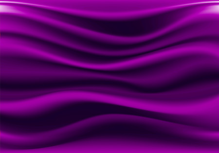 Abstract deep violet fabric satin wave luxury background vector illustration.のイラスト素材