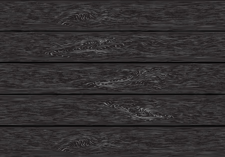 Realistic dark grey wood plank pattern background texture vector illustration.のイラスト素材