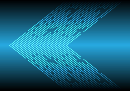 Abstract blue light line data arrow direction technology futuristic background vector illustration.のイラスト素材
