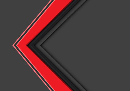 Abstract red arrow direction overlap on grey design modern futuristic background vector illustration.のイラスト素材