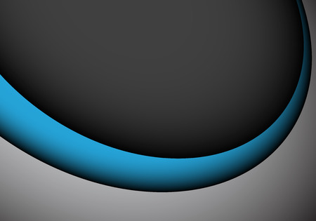 Abstract blue gray curve overlap on black blank space for text design modern futuristic creative background vector illustration.のイラスト素材